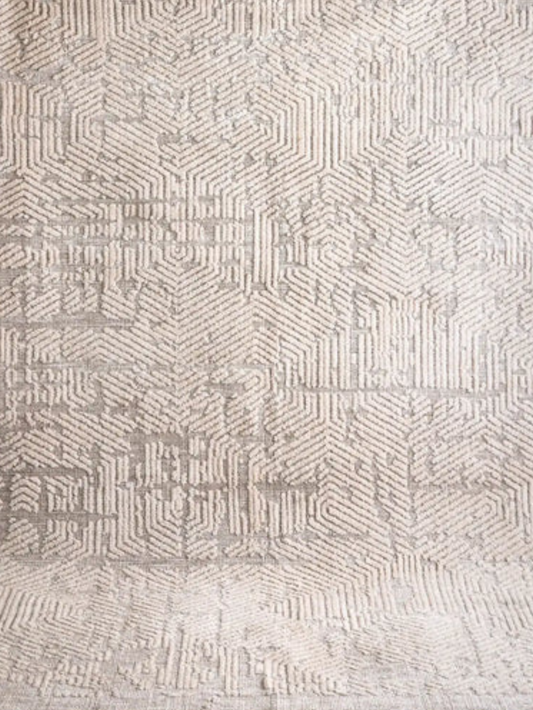 Isla Ivory Maze Geometric Rug