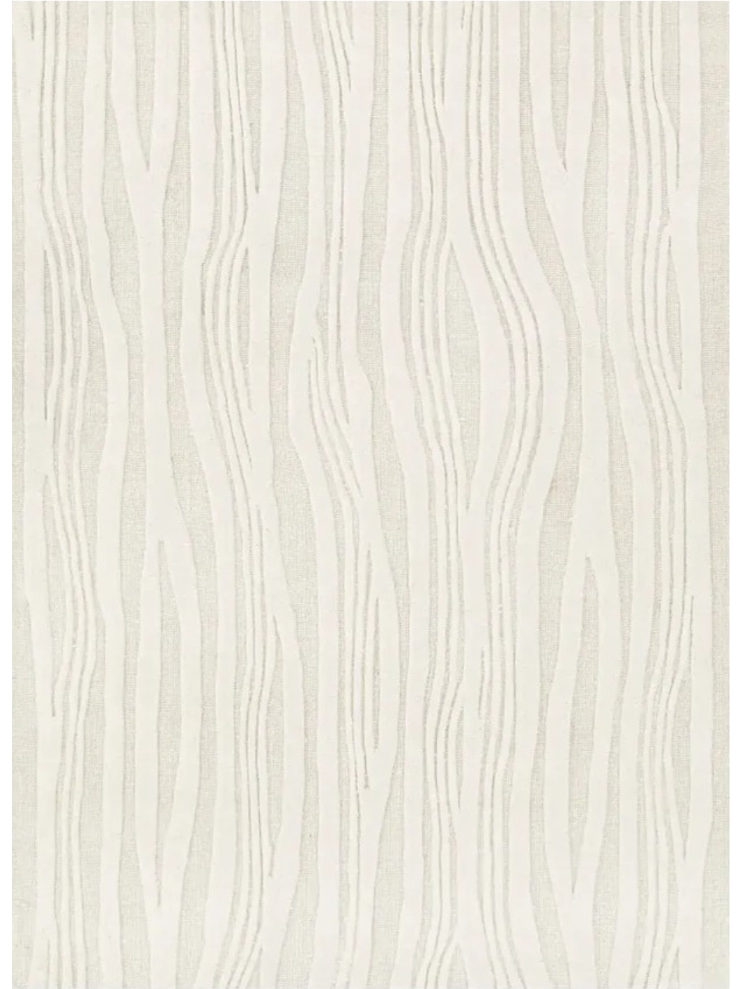 Isla Ivory Beige Wave Lines Wool Rug