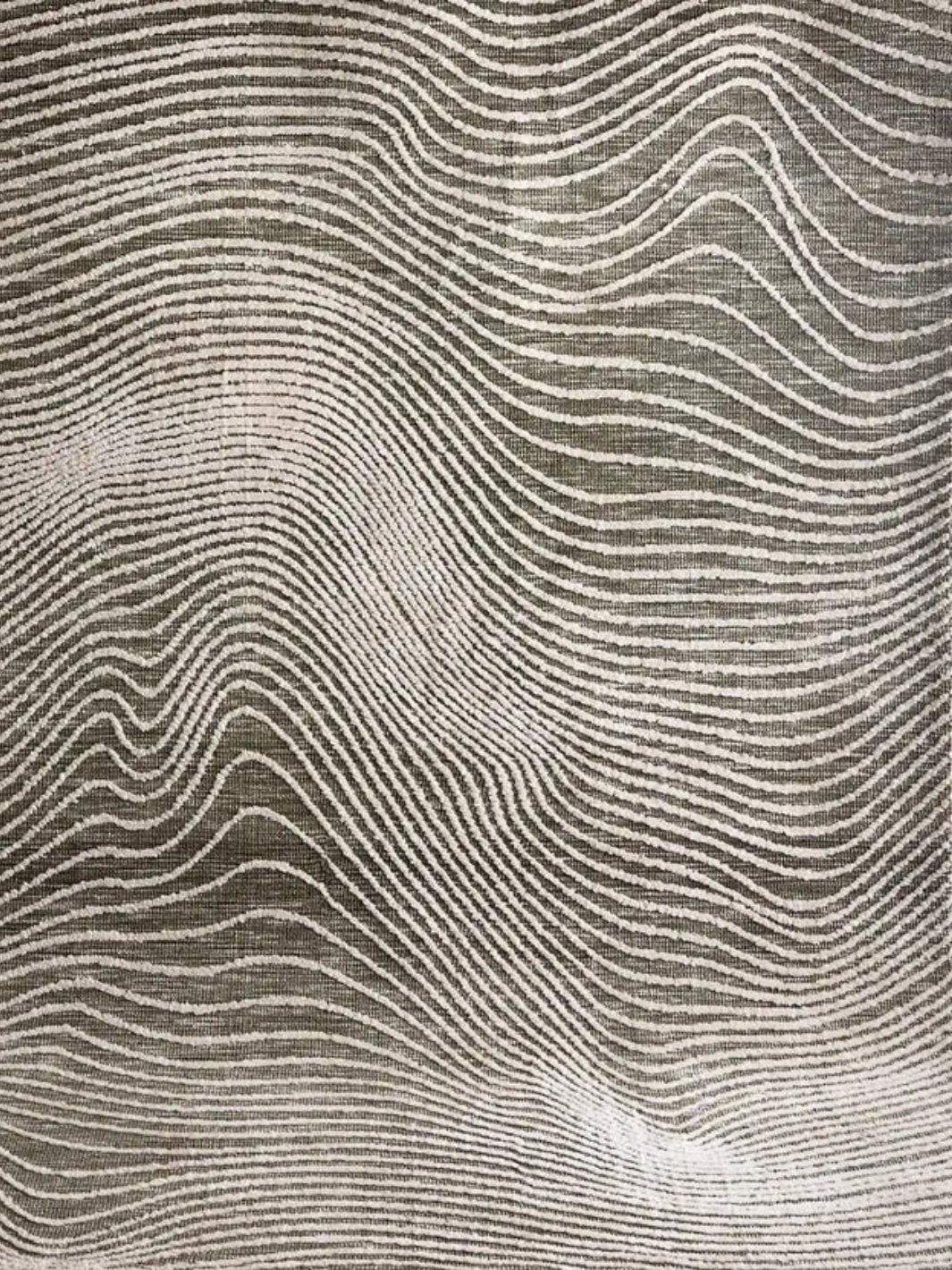 Isla Green Contour Lines Wool Rug