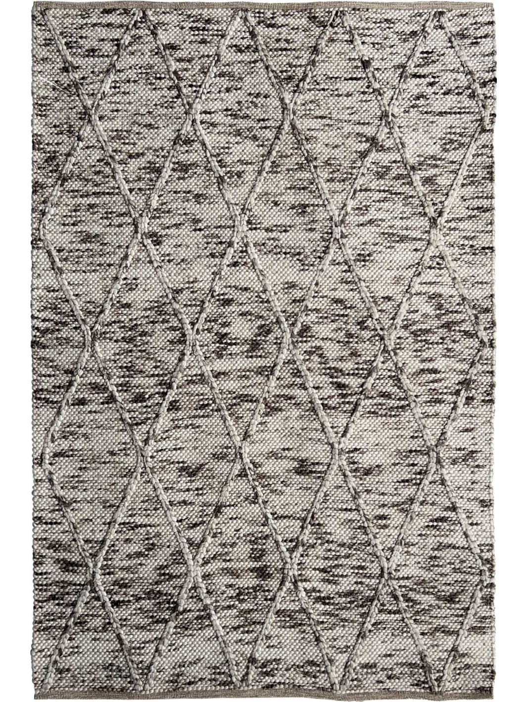 Darcy Diamond Ivory Stone Felted Wool Rug