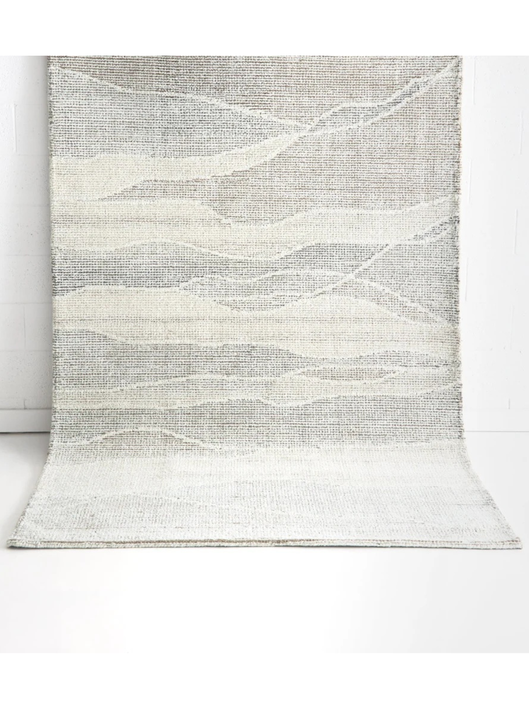 Isla Beige Grey Abstract Pattern Wool Rug