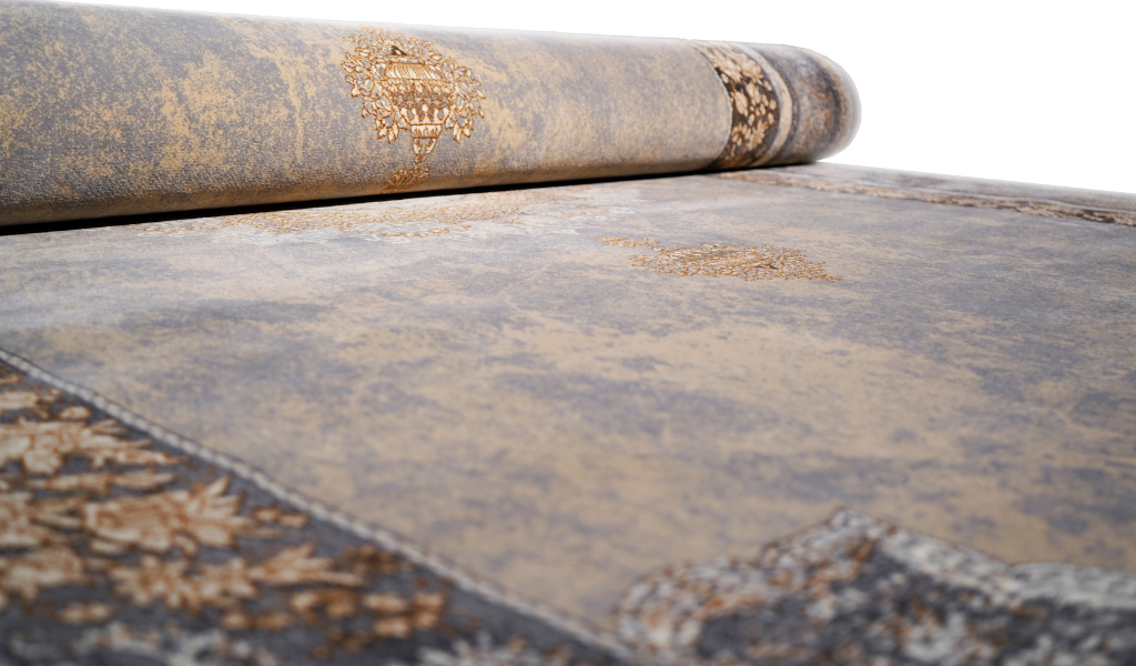 Hive Beige Medallion Traditional Hallway Runner in 100 CM Wide
