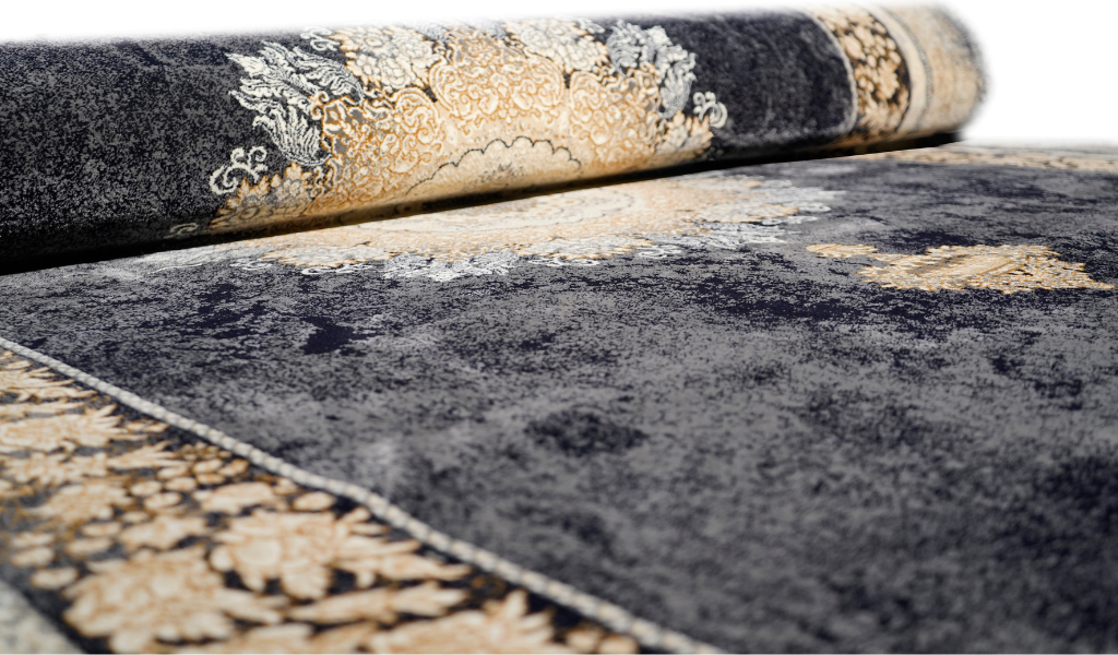 Hive Navy Medallion Traditional Hallway Runner in 100 CM Wide