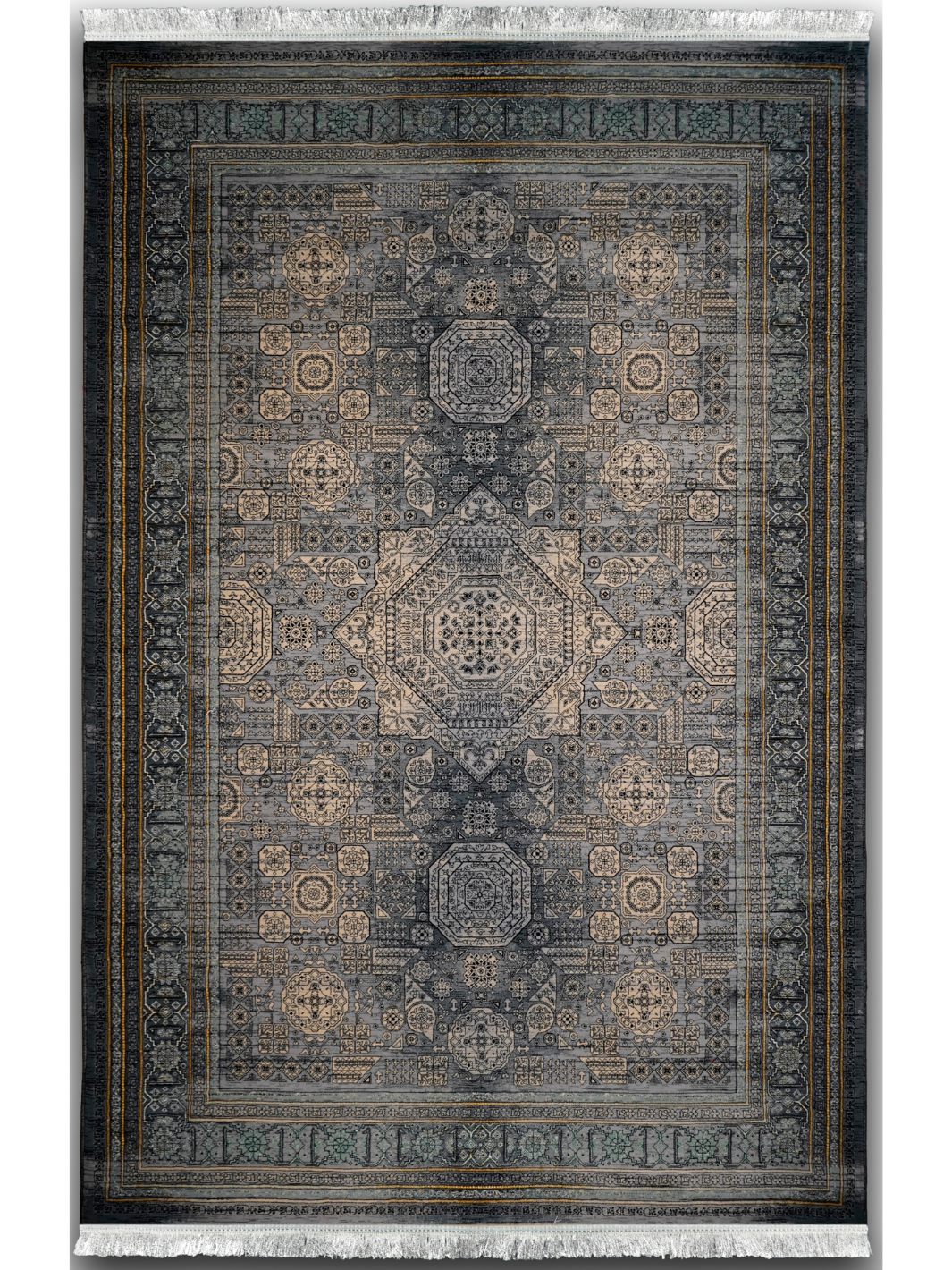 Hive Midnight Geometric Medallion Rug