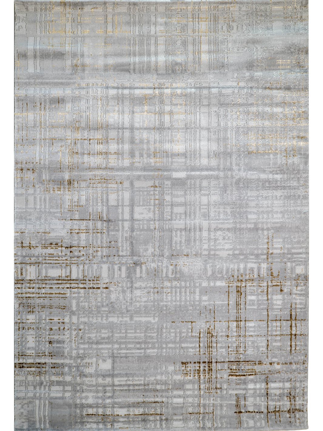Larisa Light Grey Modern Crosshatch Rug