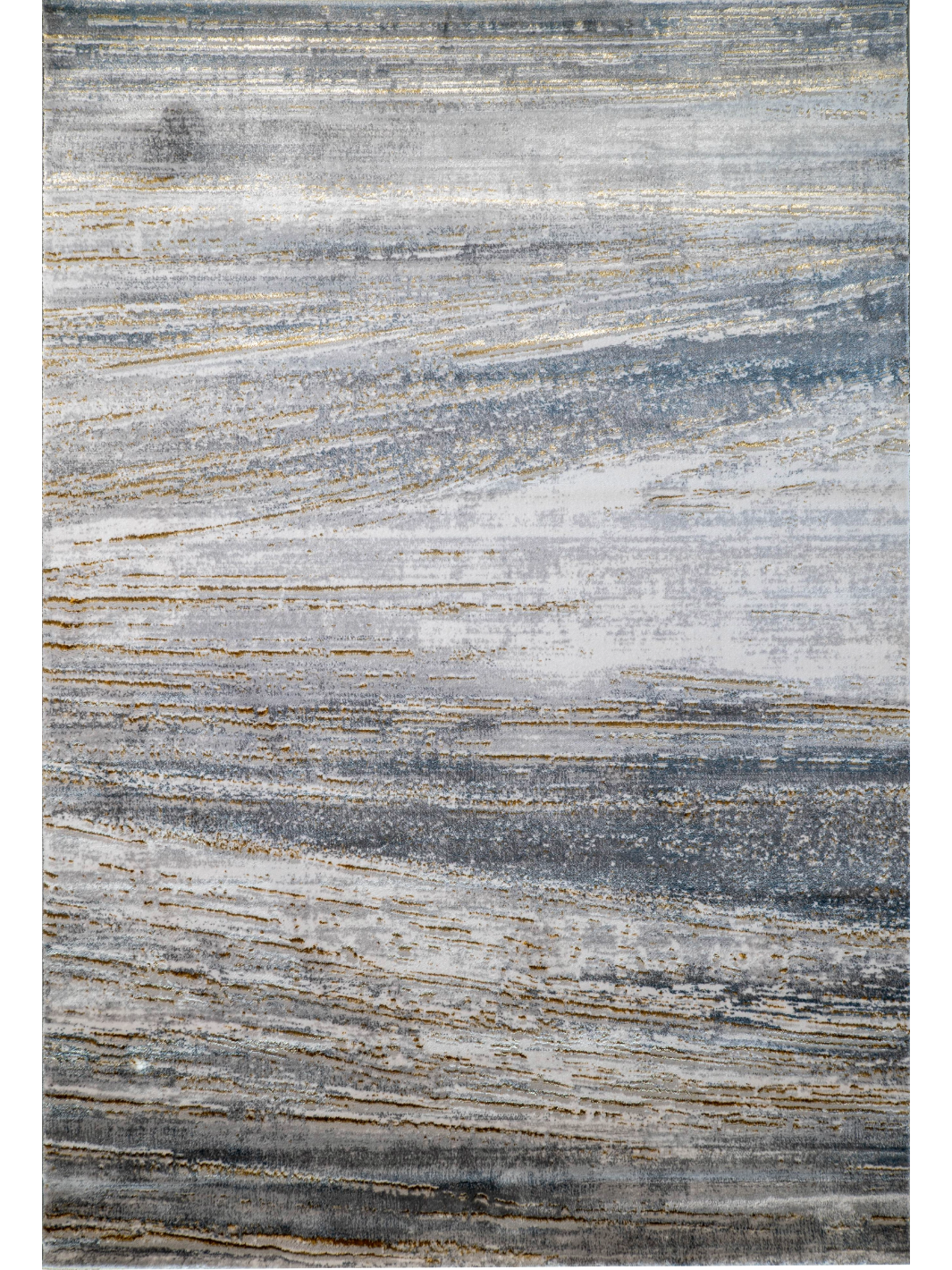 Larisa Grey Blue Modern Striped Texture Rug