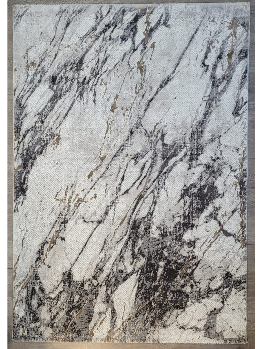 Medina Dark Vizon Gold Marble Wash Pattern Rug