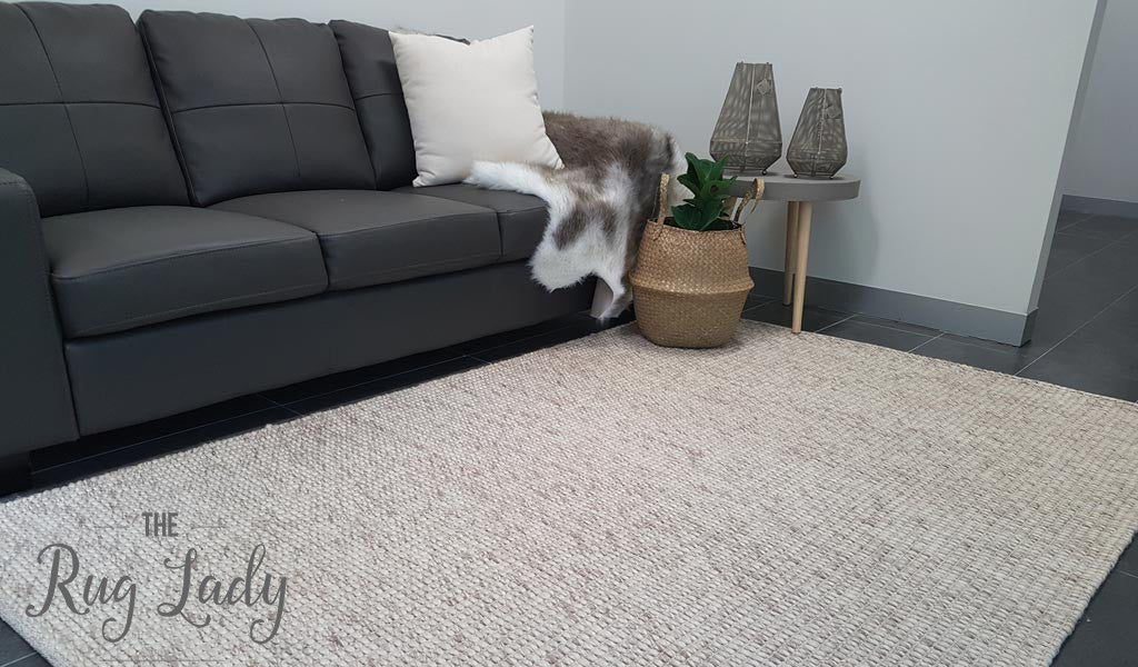 Essence Scandinavian Beige Felted Wool Rug