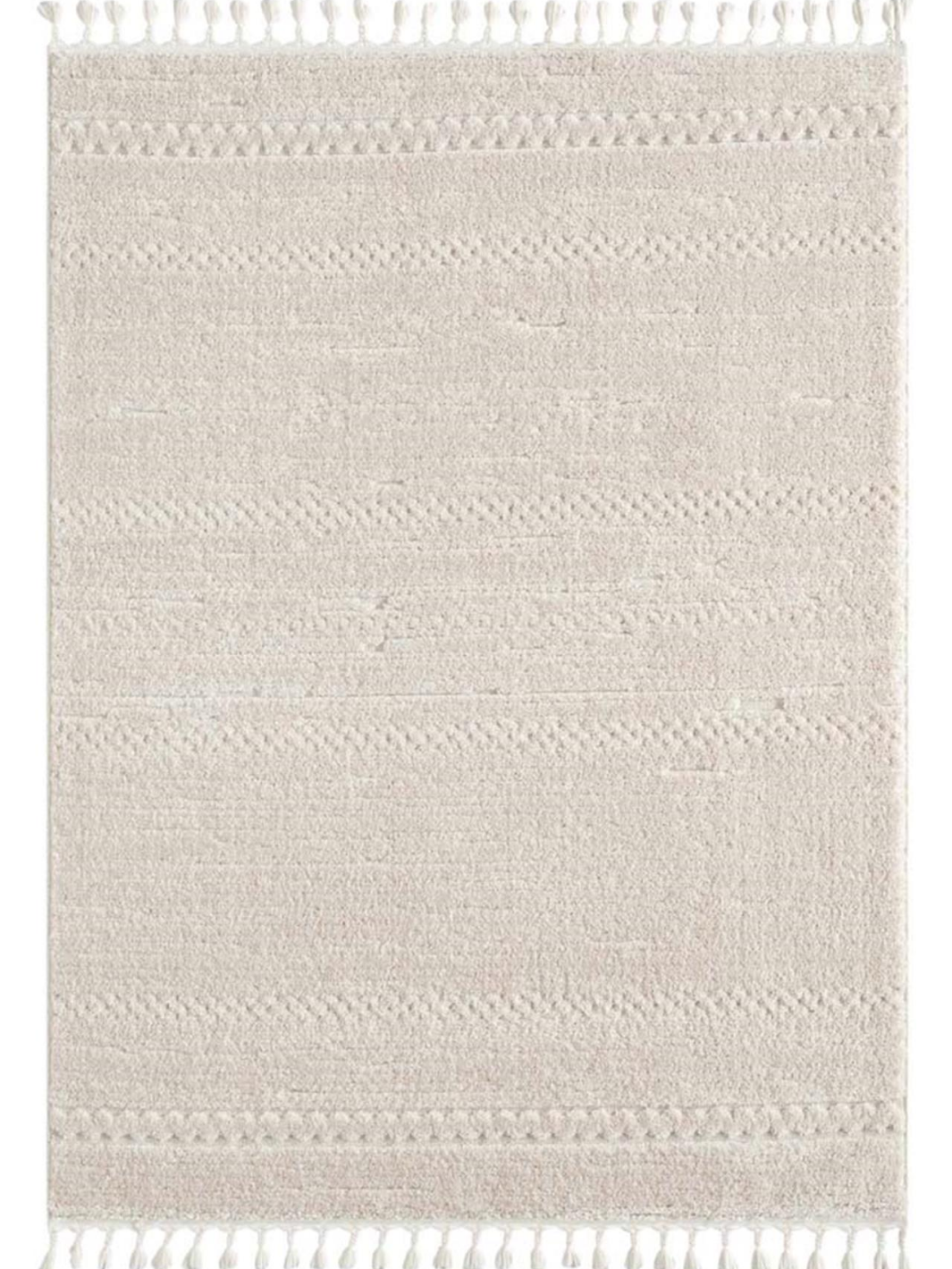 Alfie Ivory Tribal Textured Rug