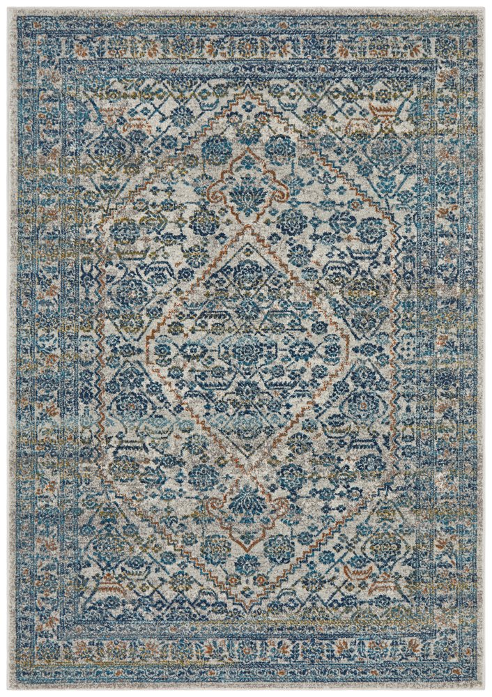 Awaken Silver Blue Diamond Rug