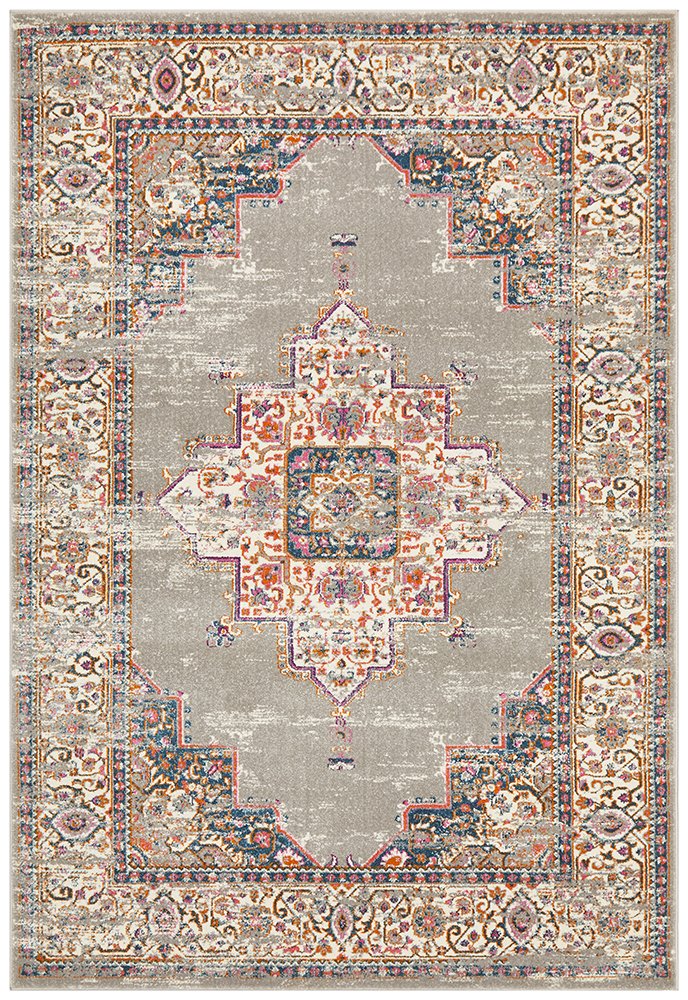 Blake Grey Medallion Transitional Rug