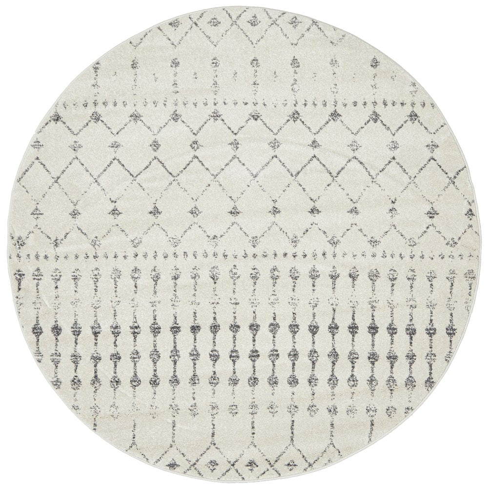 Cameron Silver Tribal Pattern Hallway Runner Rug