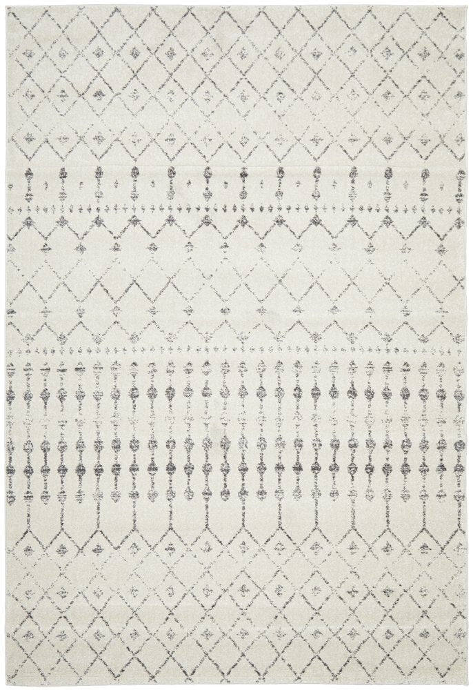 Cameron Silver Tribal Pattern Rug