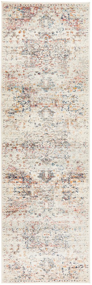 Celine Silver Multi Colour Medallion Hallway Runner