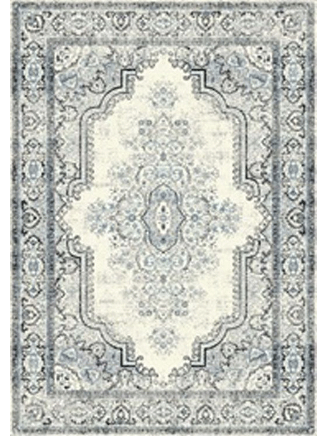 Freedom Grey Blue Medallion Pattern Rug
