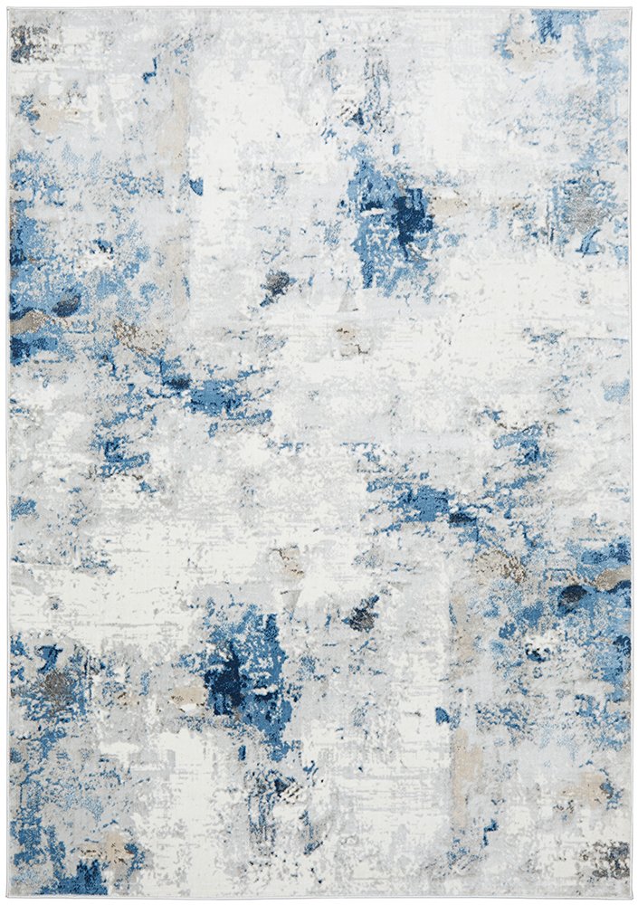 Emira Navy Grey Abstract Rug
