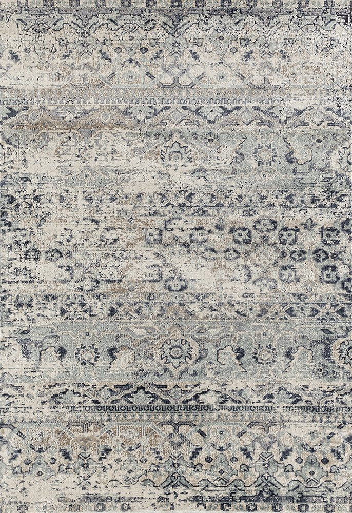 Grace Blue Faded Wash Transitional Rug