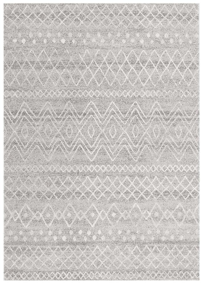 Heaven Grey Diamond Tribal Rug