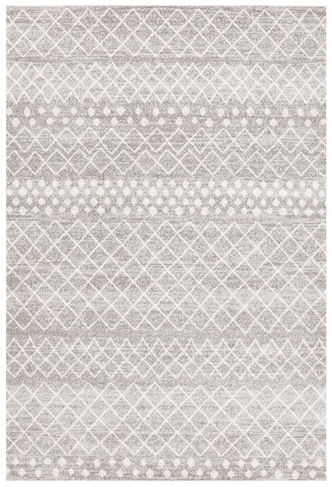Heaven Silver Tribal Diamond Rug