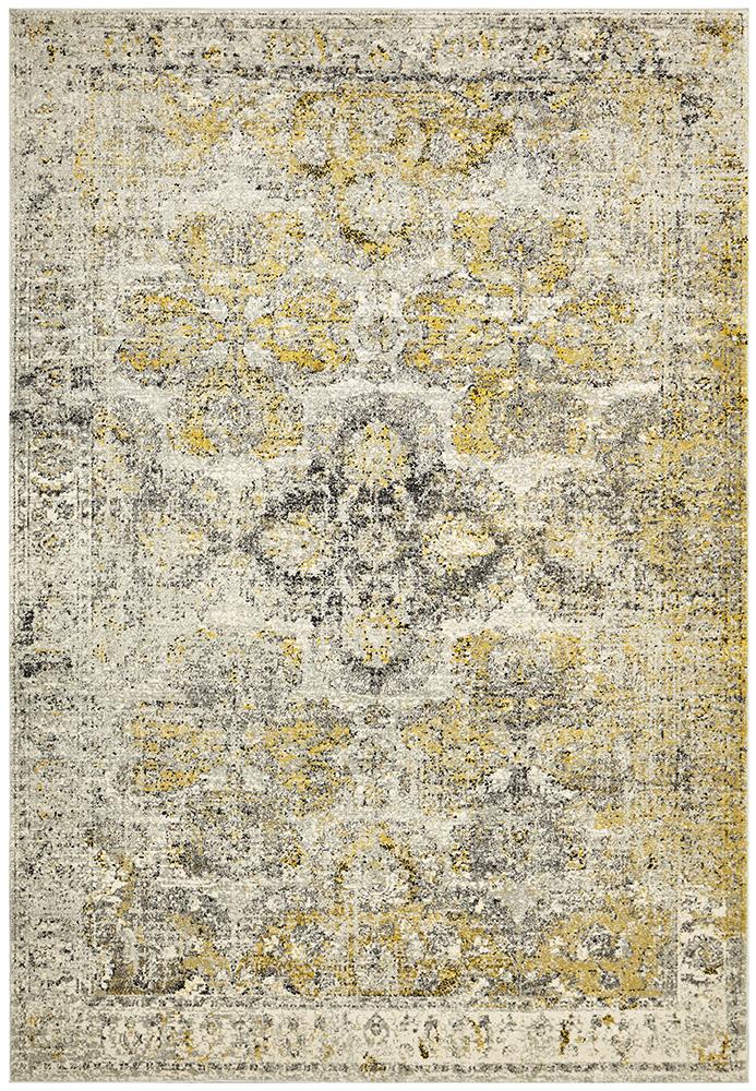 Maya Silver Yellow Over Dyed Transitional Rug