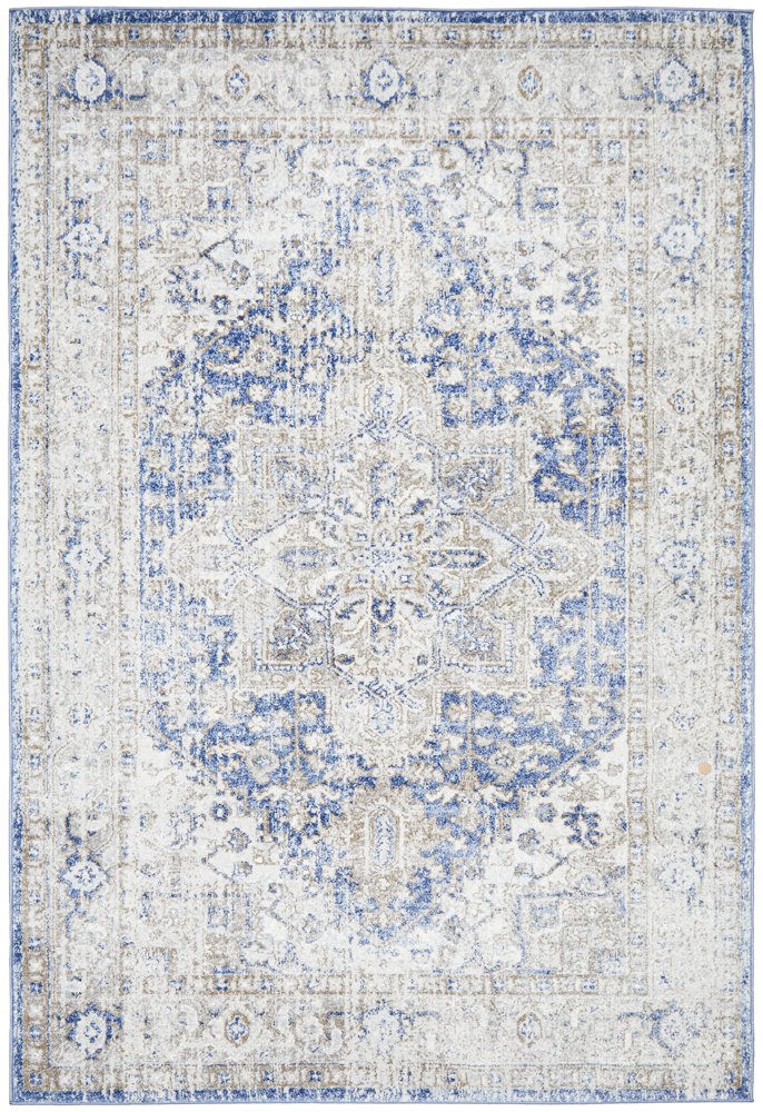 Madison Ocean Navy Faded Vintage Medallion Rug