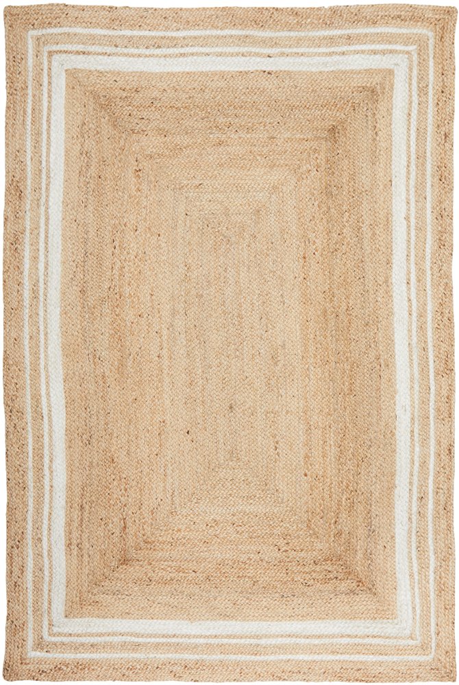 Nyla Natural White Border Jute Rug