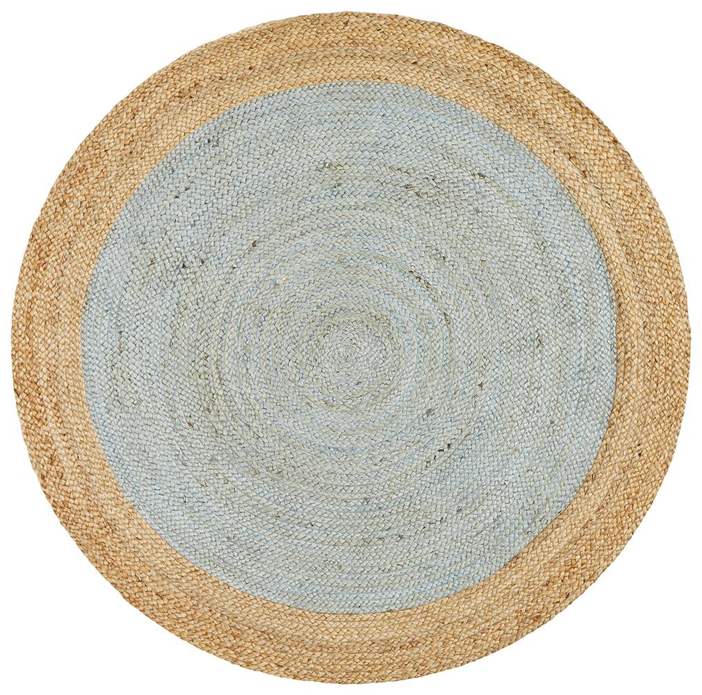 Polo Blue Jute Round