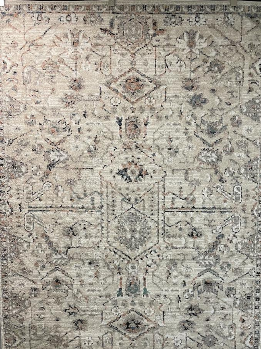 Colette Ivory Beige Scandinavian Geometric Rug