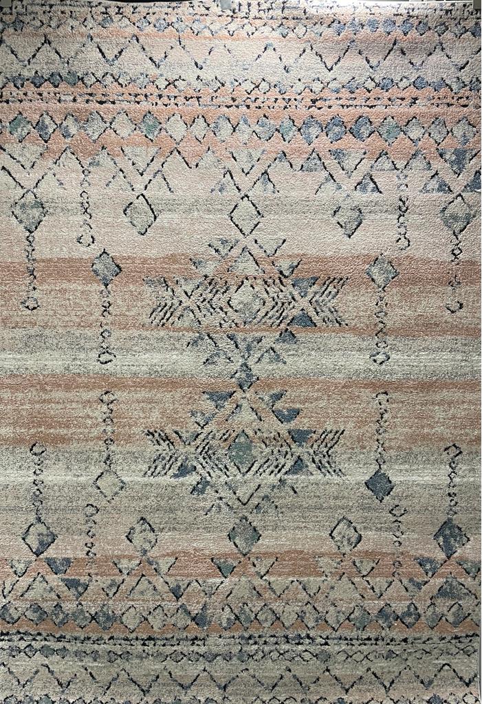 Colette Rust Dark Beige Ethnic Tribal Rug