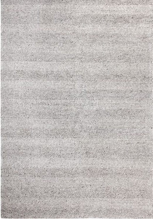 Queen Grey Hand Loomed Wool Rug
