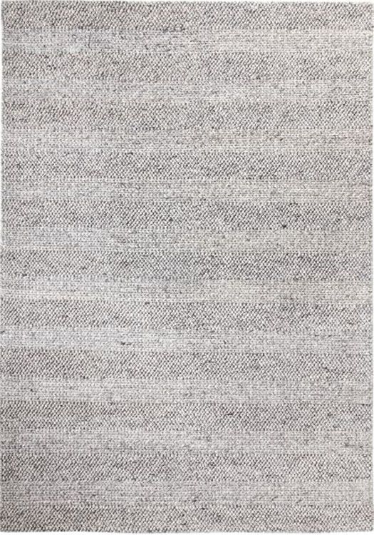 Queen Silver Hand Loomed Wool Rug