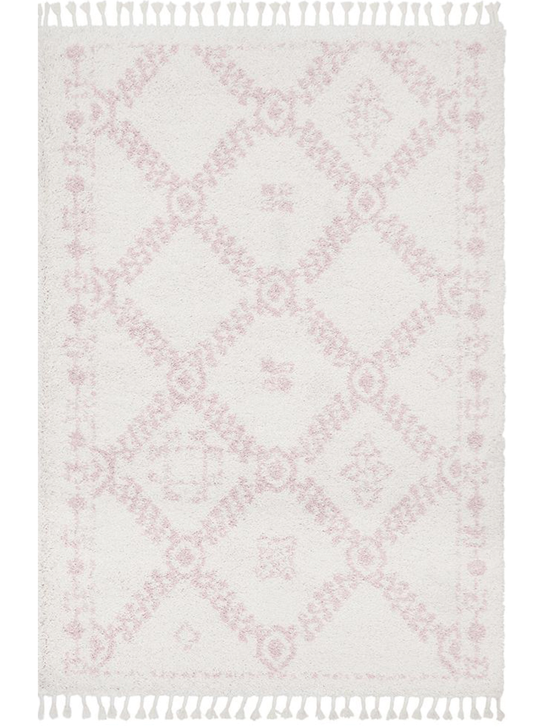 Saffia Pink Ethnic Prints Plush Boho Rug
