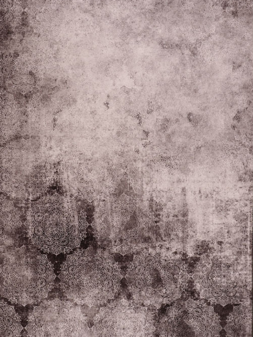 Spirit Grey Flower Distressed Rug