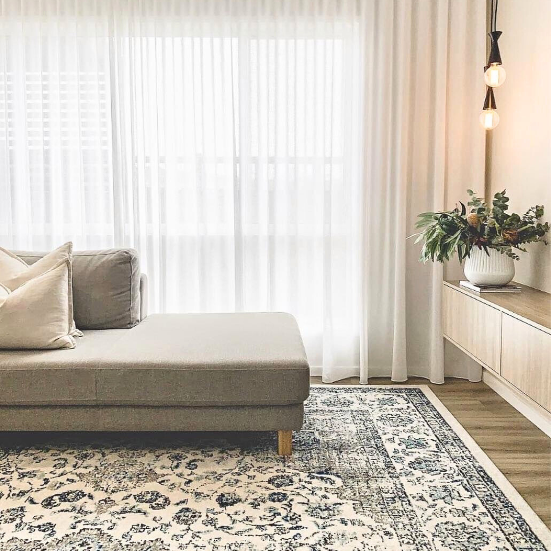 Awaken Ivory Blue Black Oriental Rug: Timeless Elegance for Your Modern ...