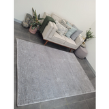 Costa Grey Abstract Lines Textured Rug