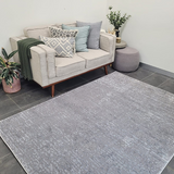 Costa Grey Abstract Lines Textured Rug