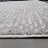Costa Grey Abstract Lines Textured Rug