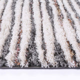 Urban Grey Ivory Linear Stripe Rug