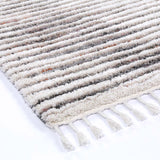 Urban Grey Ivory Linear Stripe Rug