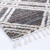 Urban Charcoal Geometric Lattice Rug