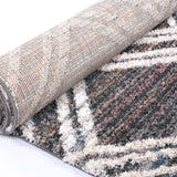 Urban Charcoal Geometric Lattice Rug