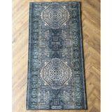 Hive Midnight Geometric Medallion Hallway Runner in 100 CM Wide
