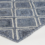 Amara Blue Diamond Lattice Natural Rug