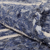 Amara Blue Diamond Lattice Natural Rug