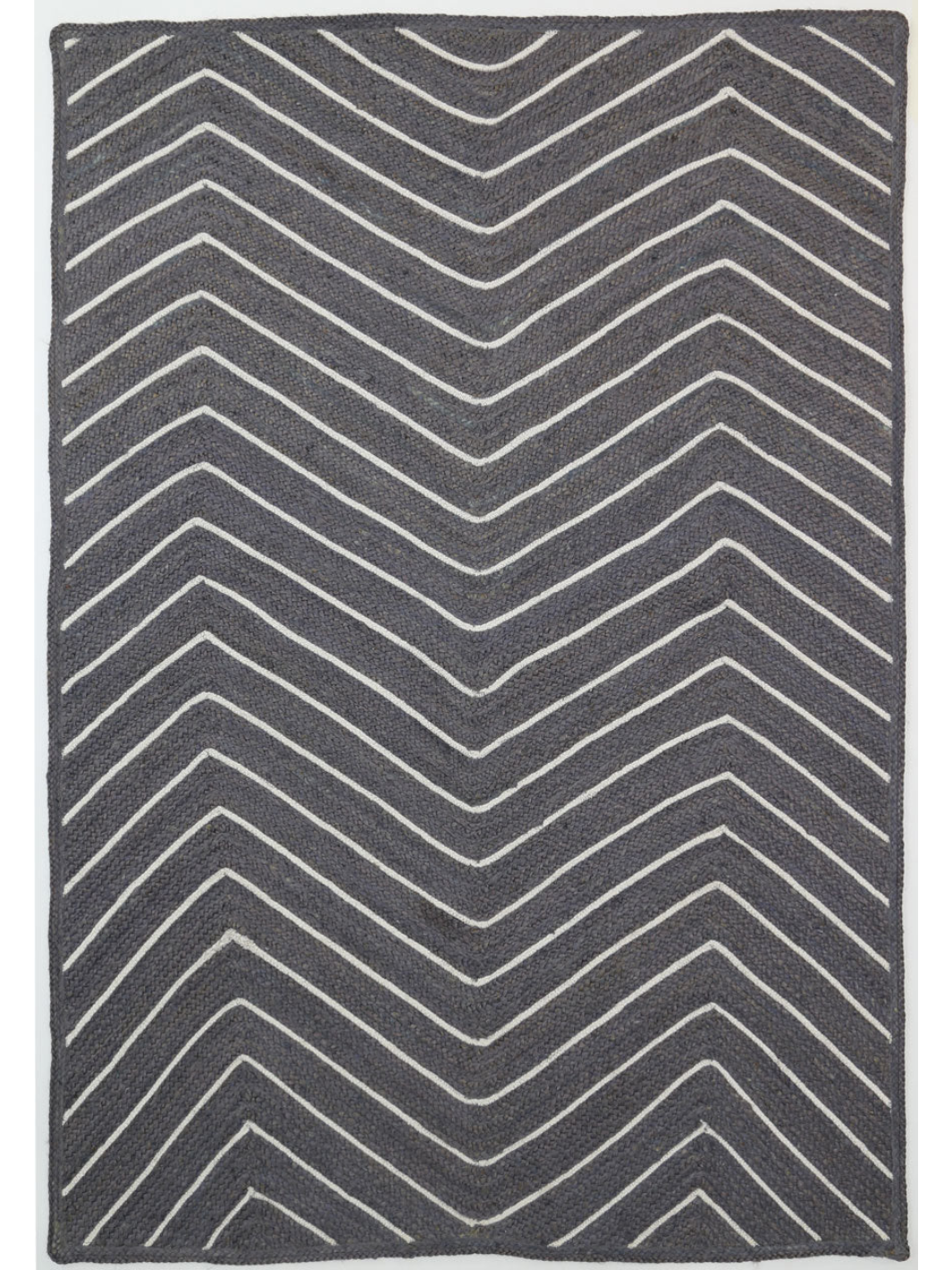 Amara Grey Chevron Natural Rug