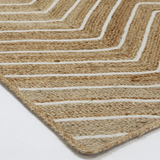 Amara Beige Brown Chevron Natural Rug