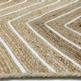 Amara Beige Brown Chevron Natural Rug