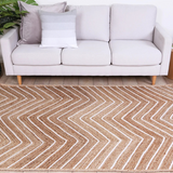 Amara Beige Brown Chevron Natural Rug