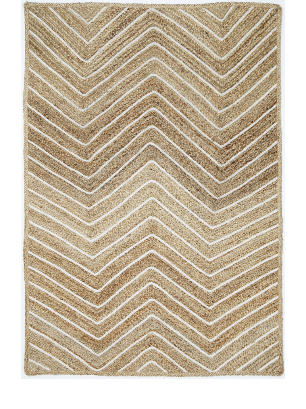 Amara Beige Brown Chevron Natural Rug