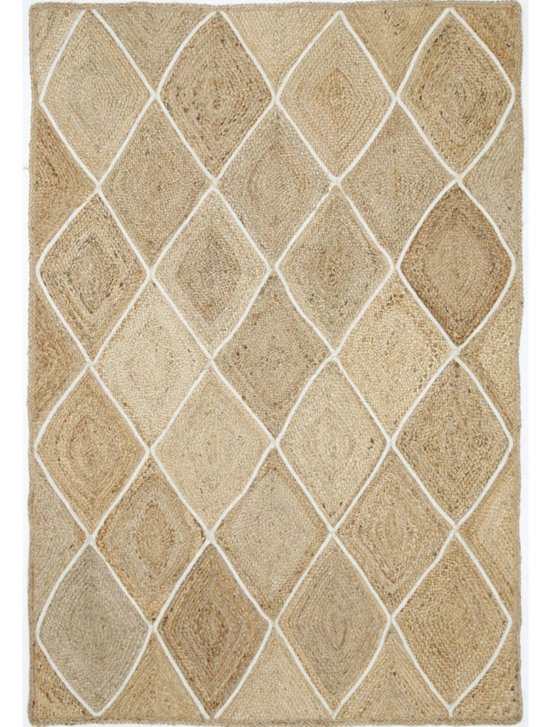 Amara Natural Diamond Pattern Jute Rug – The Rug Lady